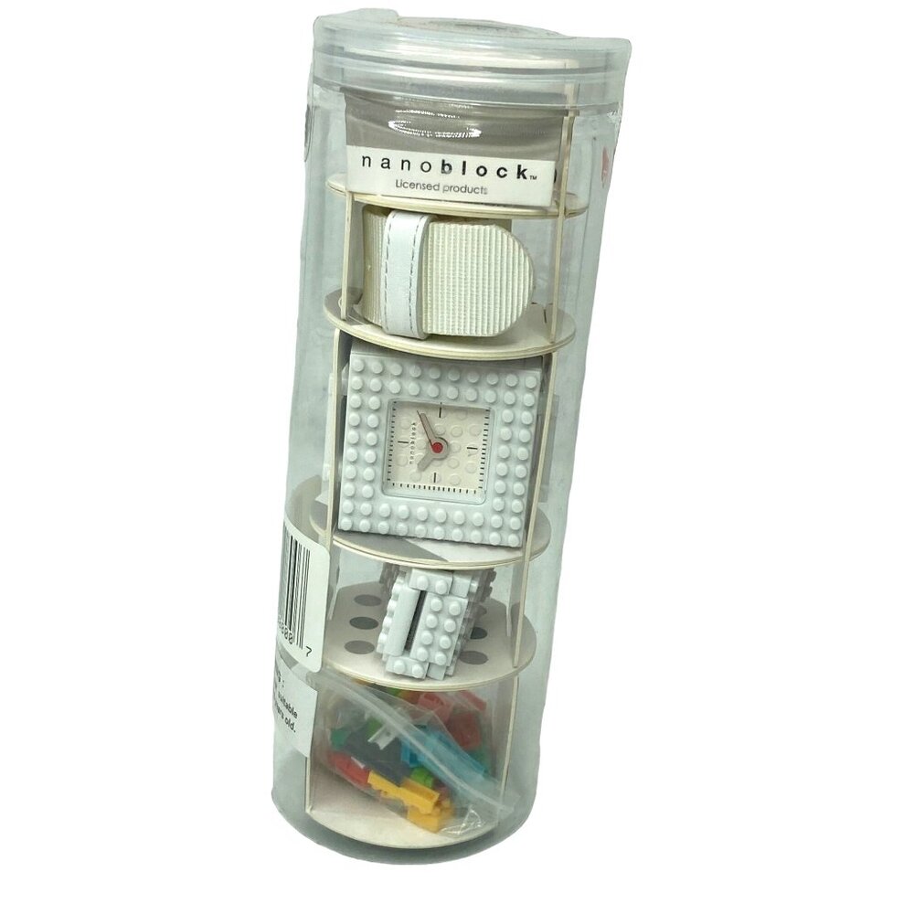 Nanoblock Customizable Block Watch White Set Design Your Own Red Yellow Blue New